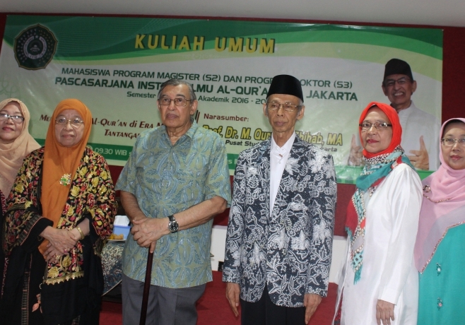 Prof. Dr. M. Quraish Shihab, MA Beri Kuliah Umum di Pascasarjana IIQ Jakarta