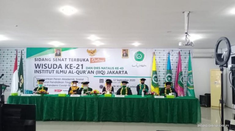 IIQ Gelar Wisuda dan Dies Natalis Ke-43 Secara Daring