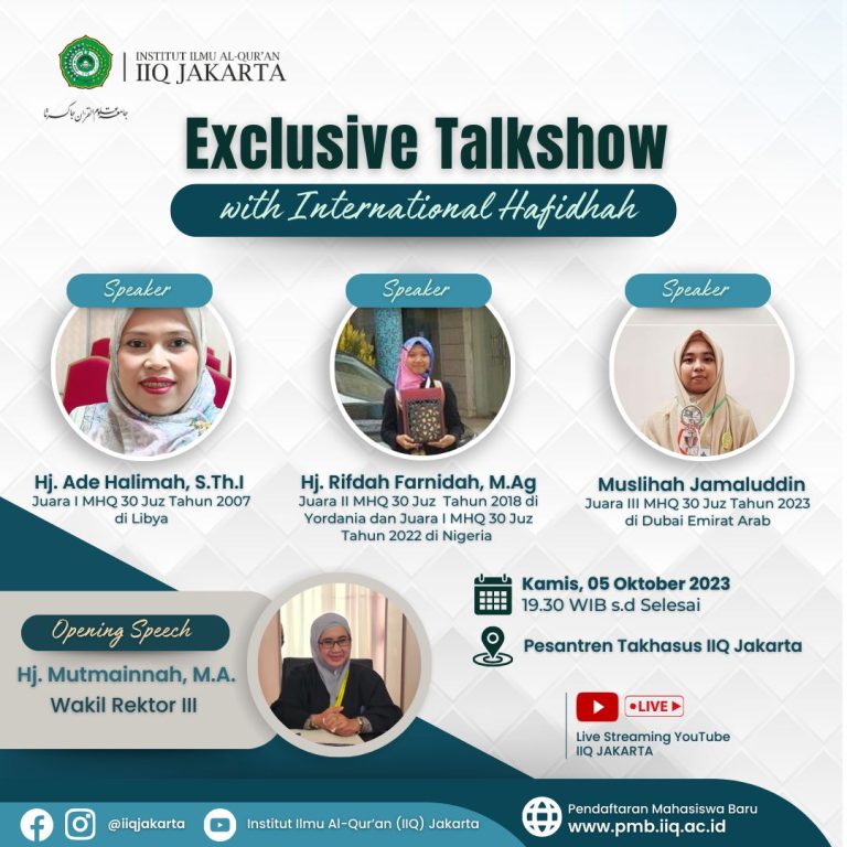 Exclusive Talkshow, with International Hafidhah