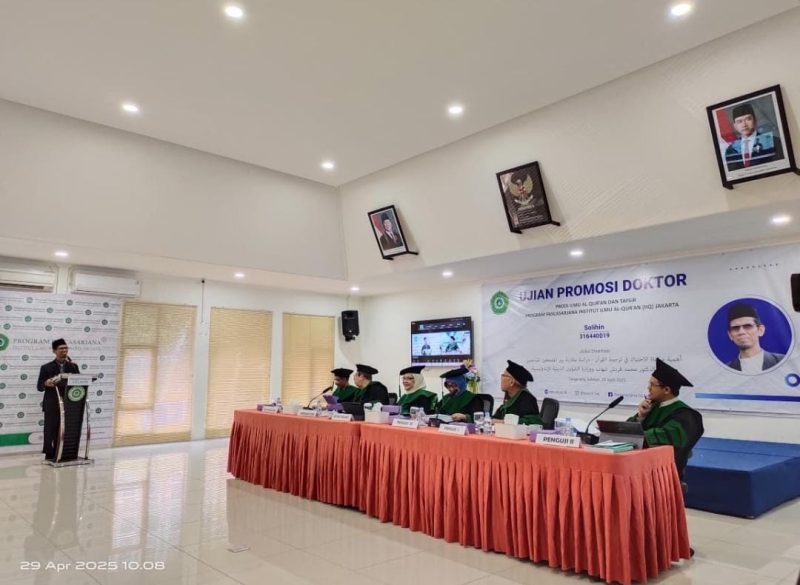 Rektor IIQ Pimpin Sidang Promosi Doktor dalam Program Ilmu Al-Qur’an dan Tafsir