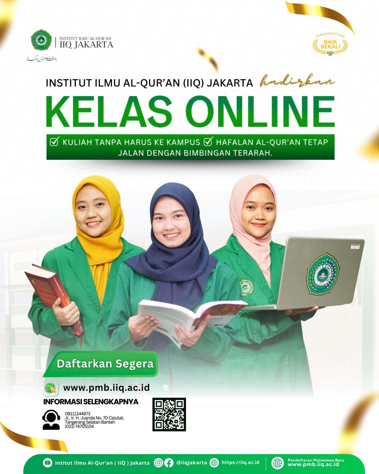 Kelas Online IIQ Jakarta Kini Dibuka! Kuliah dari Rumah, Hafalan Tetap Terjaga
