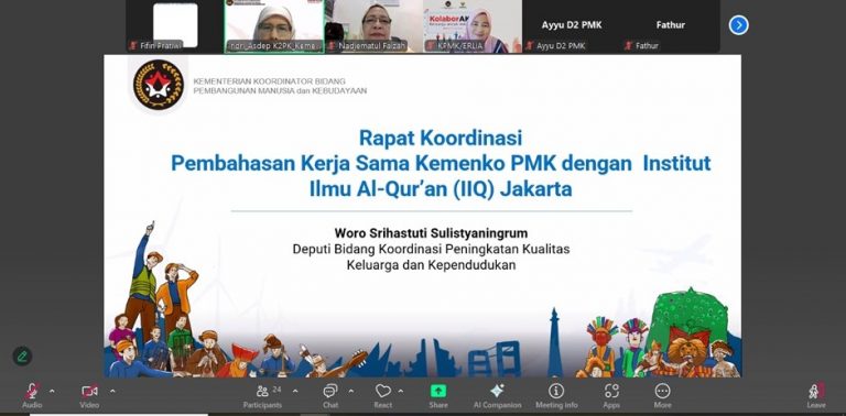 Kemenko PMK Lanjutkan Pembahasan Kerja Sama dengan IIQ Jakarta untuk Peningkatan Kualitas Keluarga dan Kependudukan