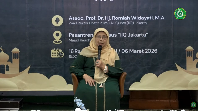 Peringatan Nuzulul Qur’an: Dr. Romlah Widayati Ajak Mahasantri IIQ Jadikan Al-Qur’an Sumber Kecerdasan Spiritual, Emosional, dan Intelektual