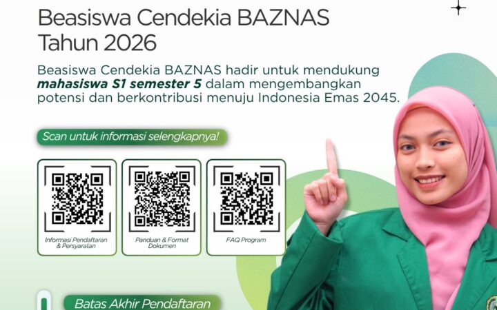 Kuota 10 Penerima, Beasiswa Cendekia BAZNAS 2026 di IIQ Jakarta Diminati 42 Mahasiswa